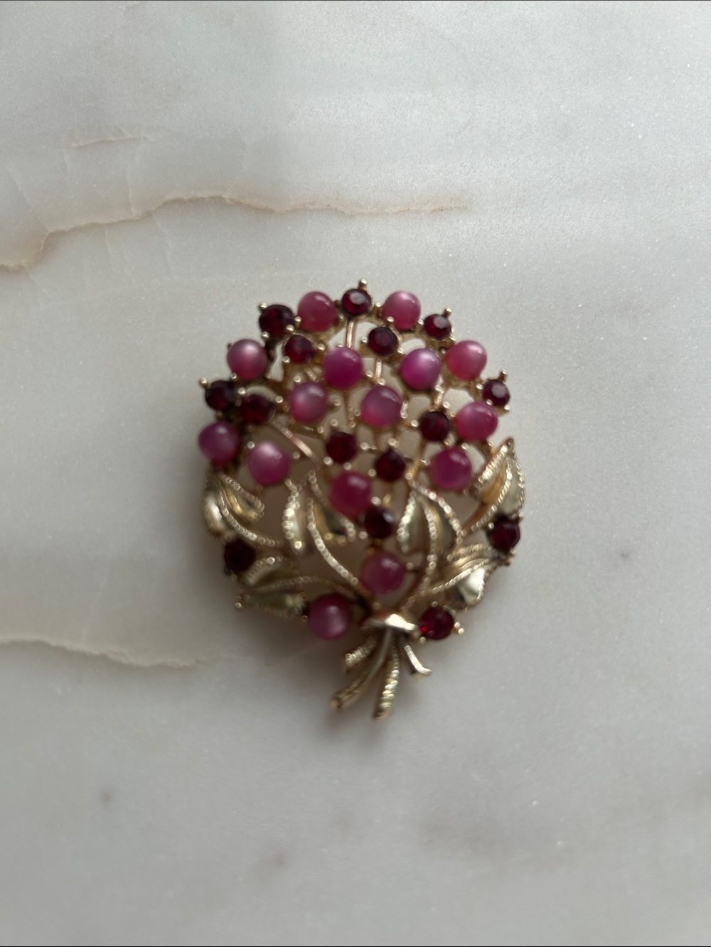 Openwork Gold Tone Floral Brooch by STAR